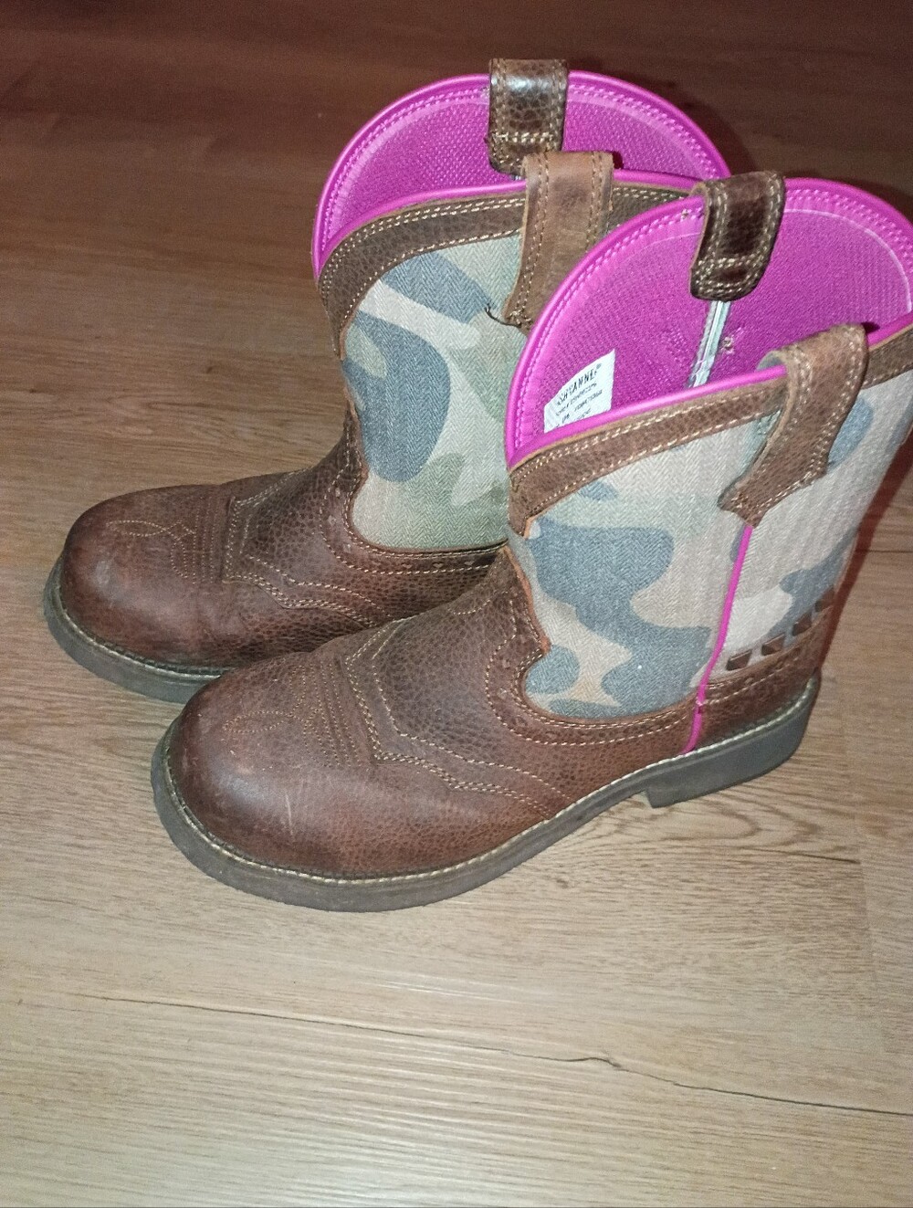 Shyanne Brown & Hot Pink Girls' Western Boots